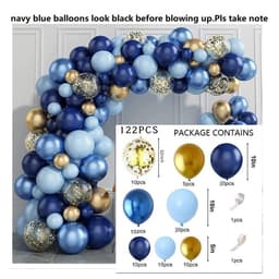Party Decoration Set Ballon Garland Set Arch Ballon Decoration (Blue Gold) 1