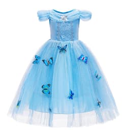 Cinderella Kids Party Fancy Butterfly Girls Dresses Cosplay Costume 4