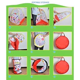 3-in-1 Adventure Kids Play Tent Crawl/Tunnel & Ball Pit Popup Bounce 2