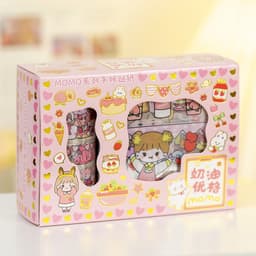 Gift Box Washi Sticker Set – Perfect for Journals, Scrapbooks & DIY Crafts Adorable Girl Cartoon 3