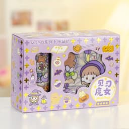 Gift Box Washi Sticker Set – Perfect for Journals, Scrapbooks & DIY Crafts Adorable Girl Cartoon 2