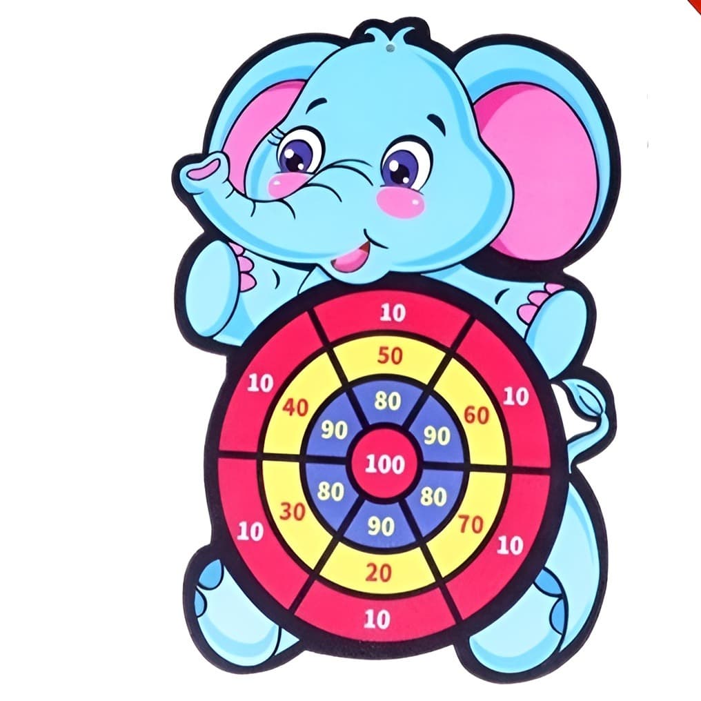 Kids Toys Cartoon Dart Board Set Animal Shape Cute Elephant Hanging Painting Sticky Ball target throwing indoor and outdoor educational Dart Toys