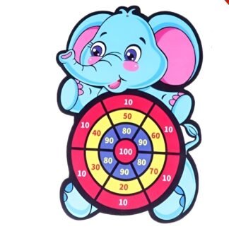 Cartoon Dart Board Set - Cute Elephant Shape Sticky Ball Target Game